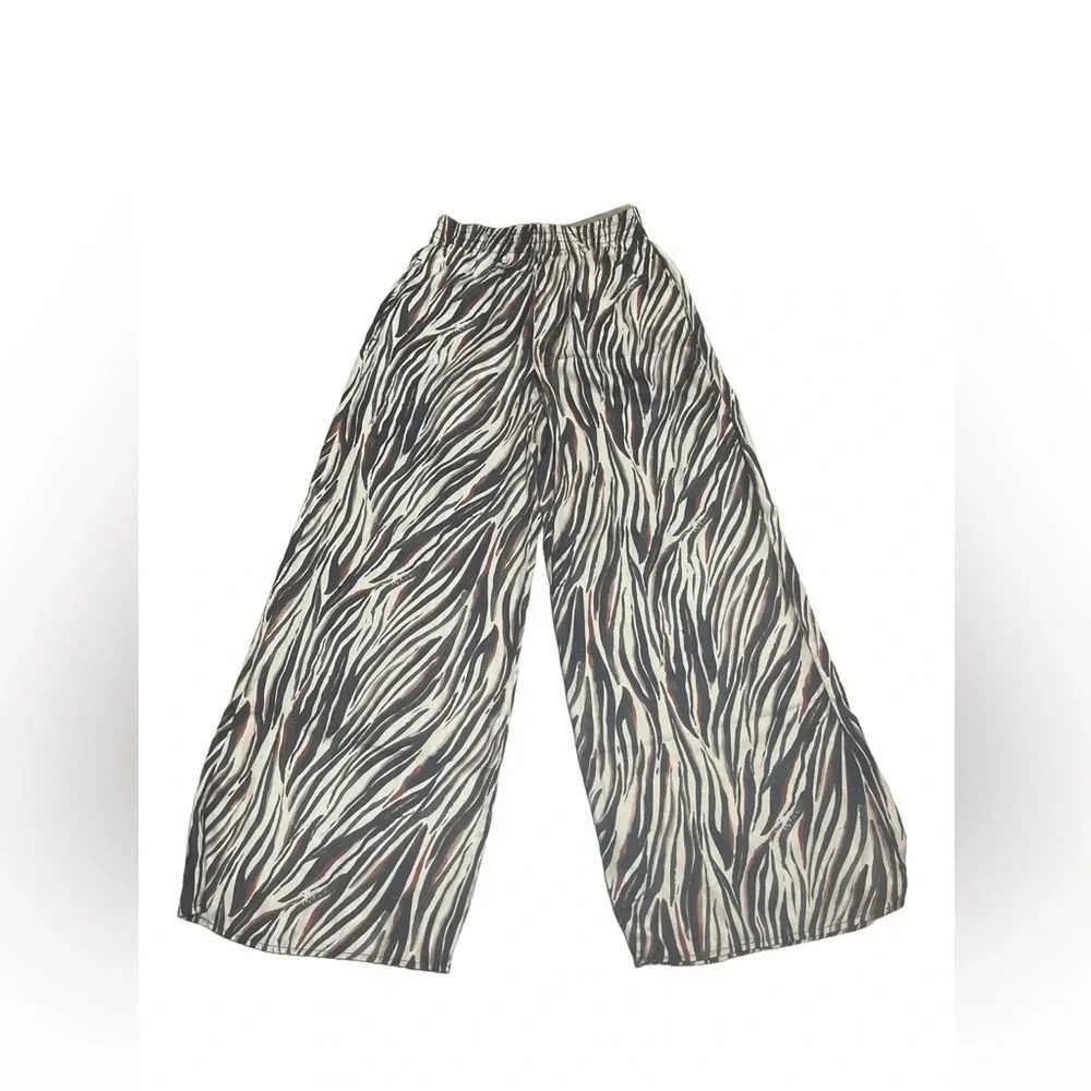 NWT! Philosophy Animal Print Wide Leg Palazzo Pants Pull On Flowy XS